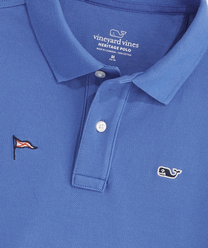 Boys' Novelty Embroidered Heritage Pique Polo