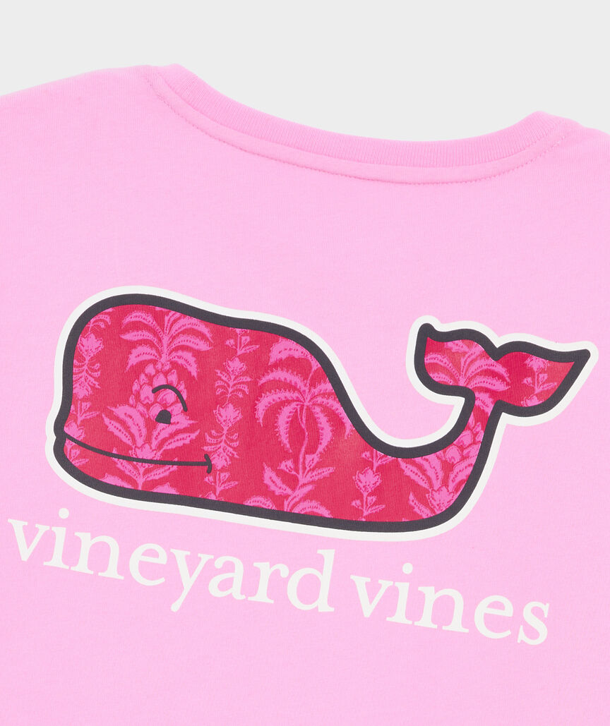 Women's Pineapple Palm Whale Short-Sleeve Pocket Tee