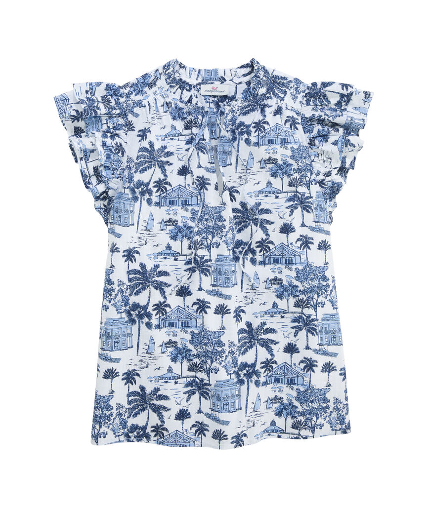 OUTLET Adare Ruffle Popover Top