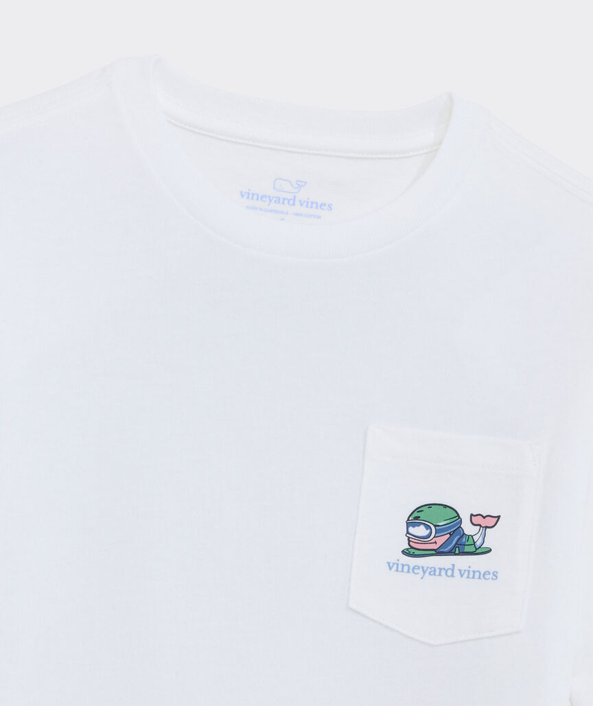 Boys' Pro Snowboard Whale Long-Sleeve Pocket Tee