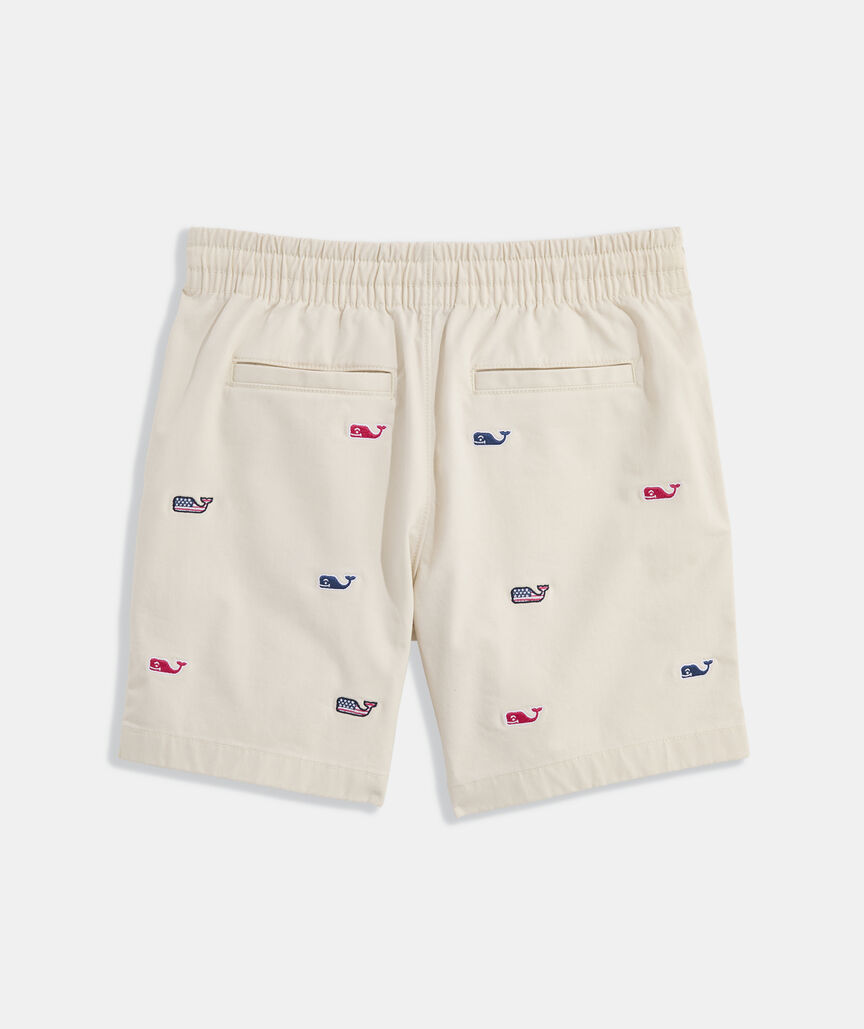 Boys' Whale Embroidered Pull-On Shorts
