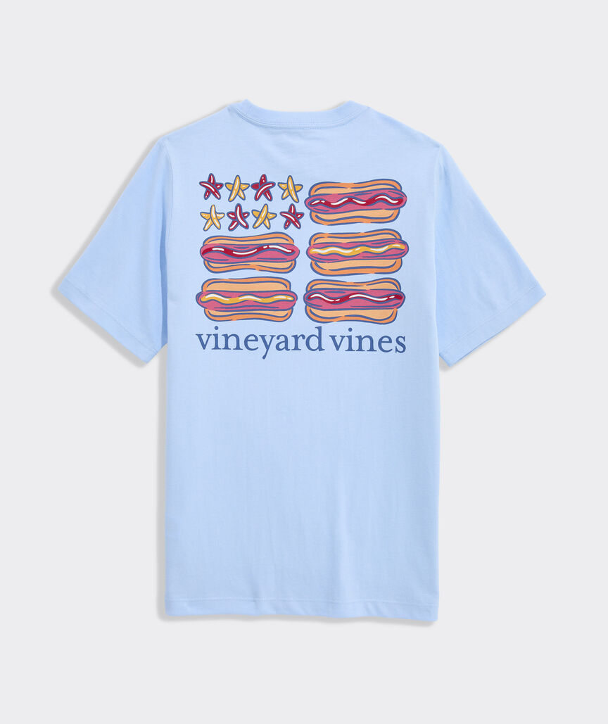 Boys' Hot Dog USA Flag Short-Sleeve Pocket Tee