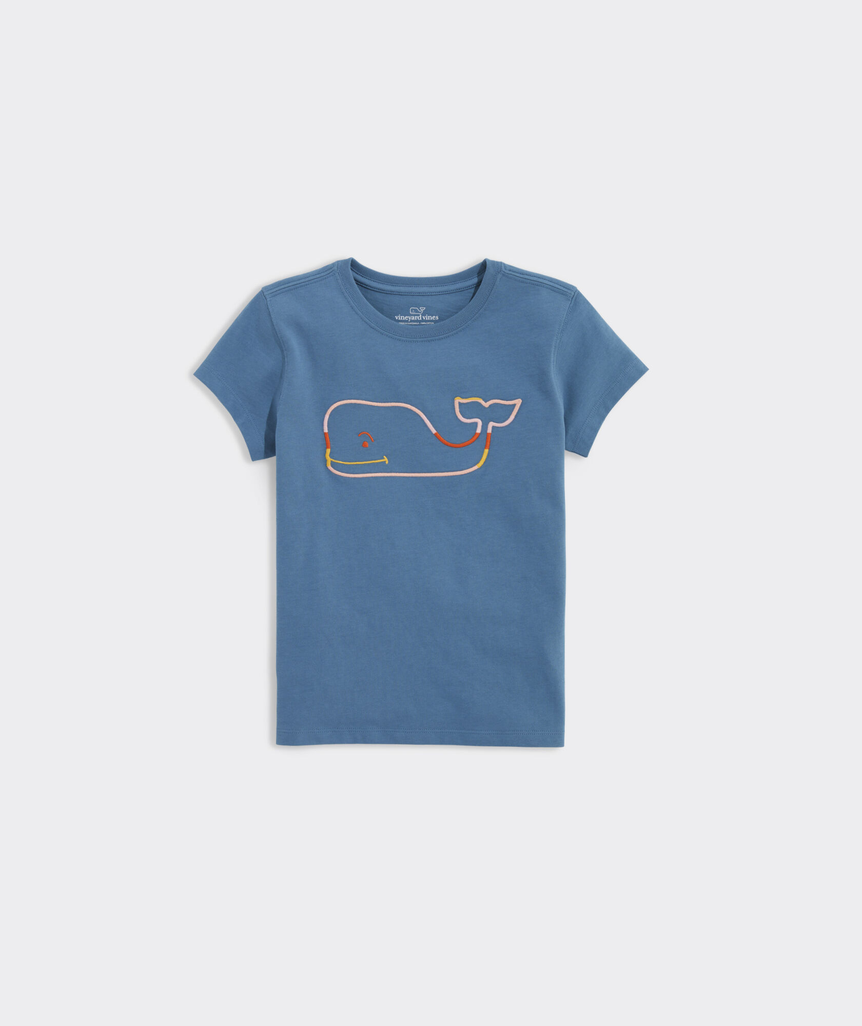 Girls' Whale Embroidery Short-Sleeve Tee
