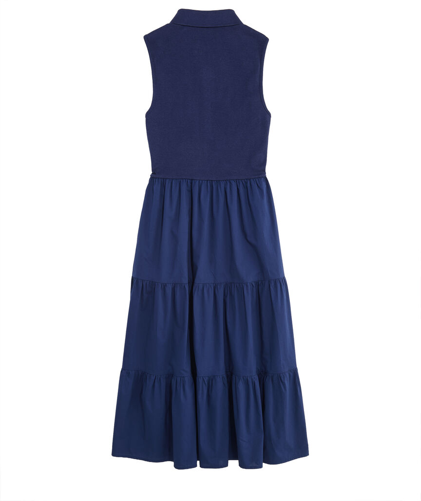OUTLET Polo Mixed Media Midi Dress