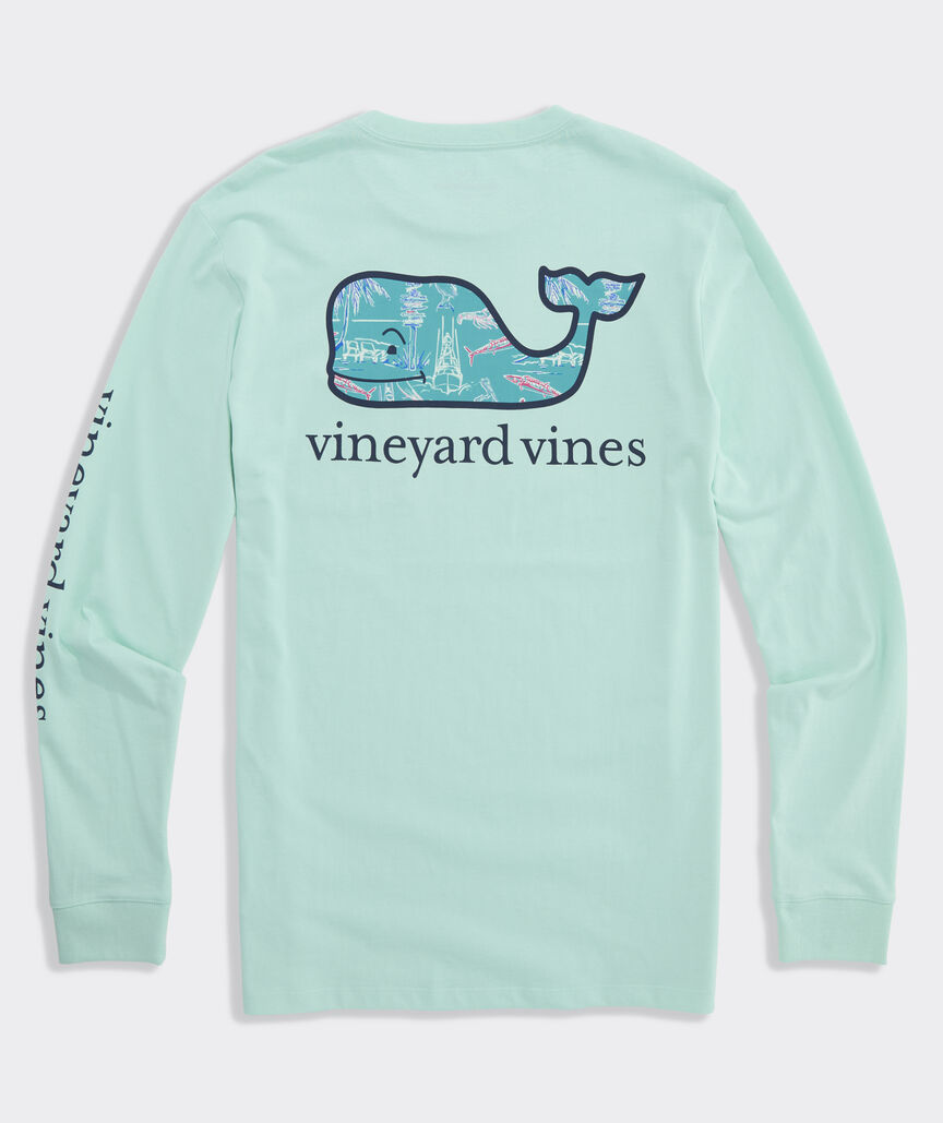 Keys Scenic Whale Long-Sleeve Pocket Tee