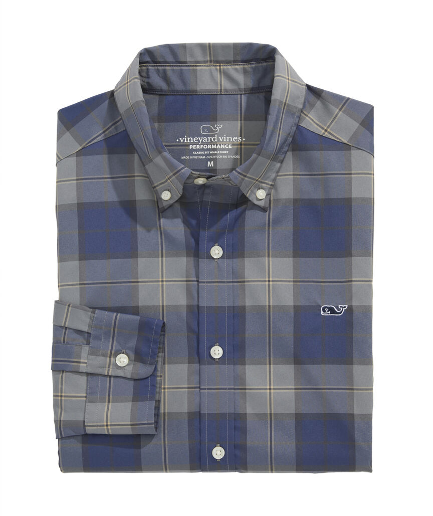 OUTLET Performance Nylon Plaid Shirt