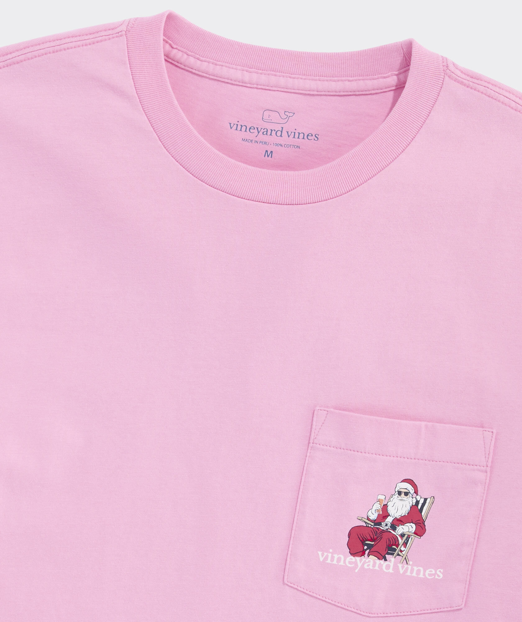 Santa Beach Send Beer Short-Sleeve Pocket Tee