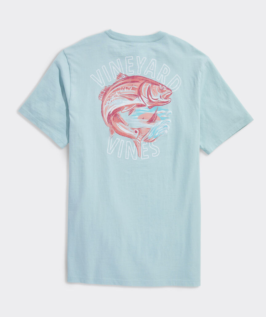 Painted Redfish Short-Sleeve Pocket Tee