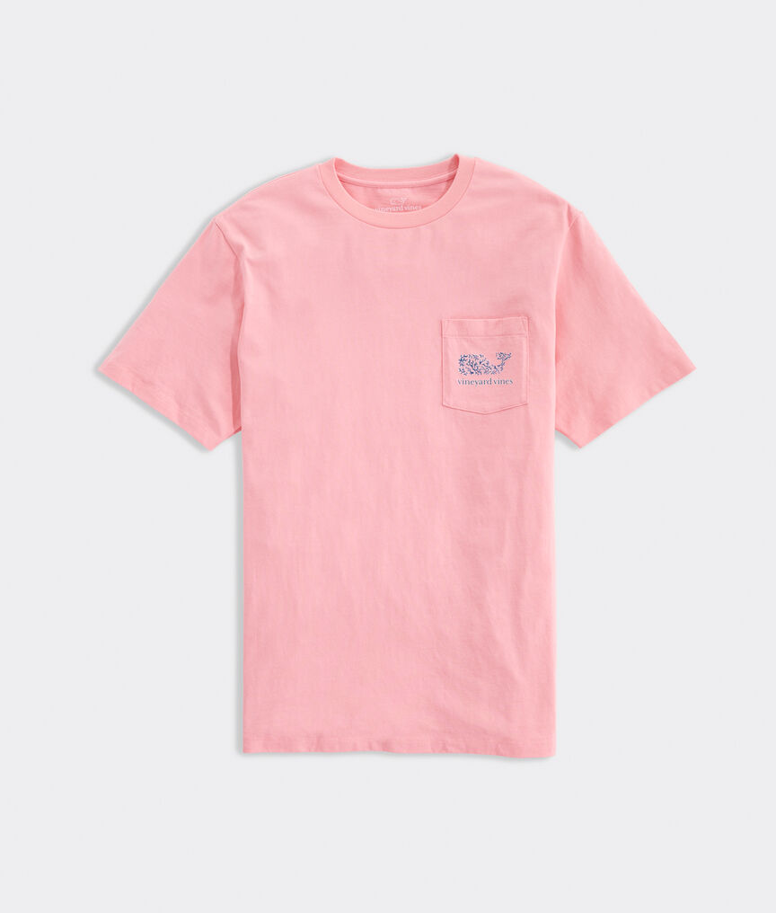 Coral Whale Fill Short-Sleeve Pocket Tee