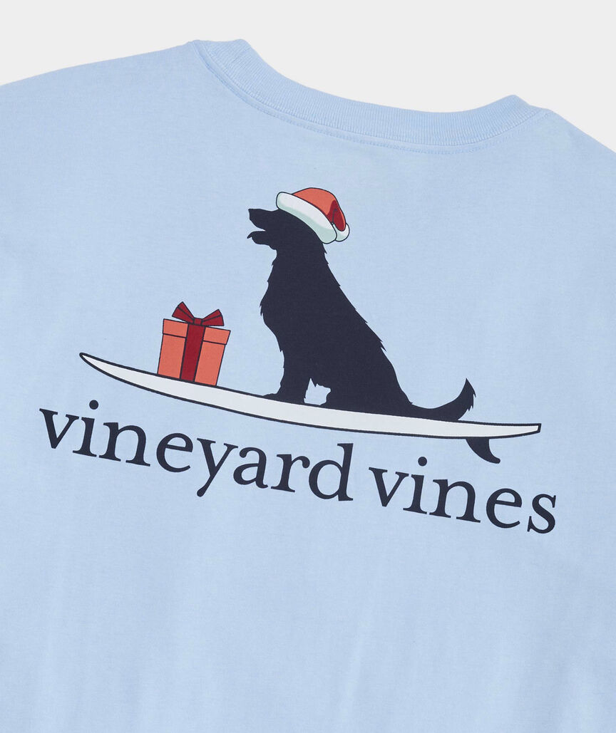 Holiday Dog Surf Logo Long-Sleeve Pocket Tee