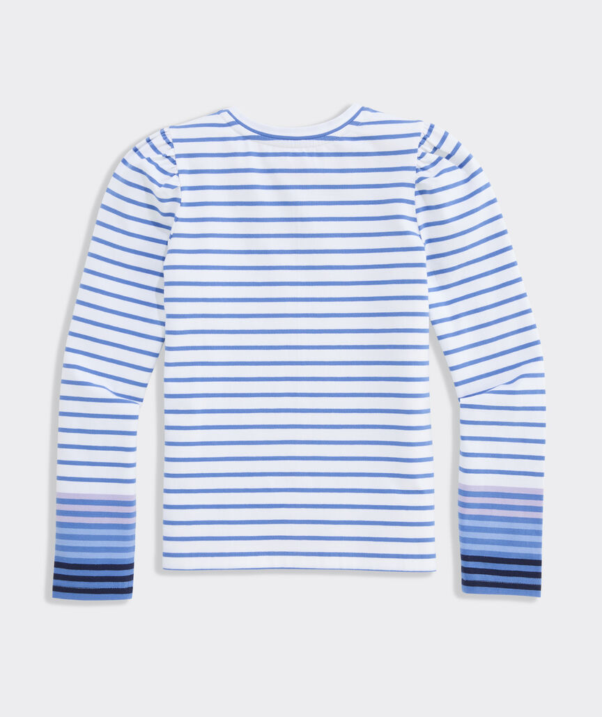 Girls' Puff-Sleeve Jersey Top
