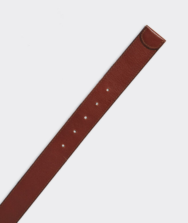 Topography Printed Reversible Leather Belt
