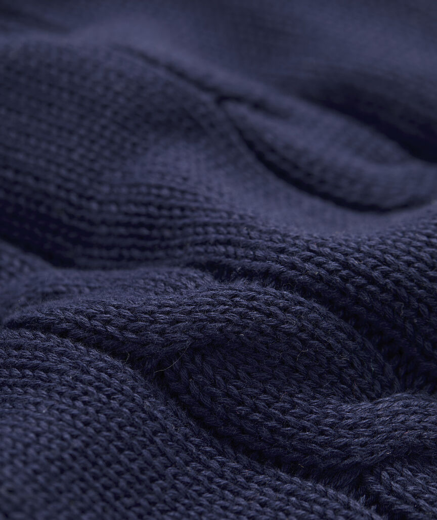 Varsity Cable V-Neck Sweater