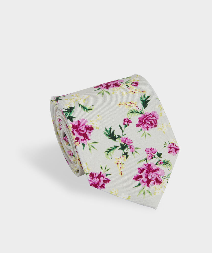 Kentucky Derby Churchill Floral Silk Tie