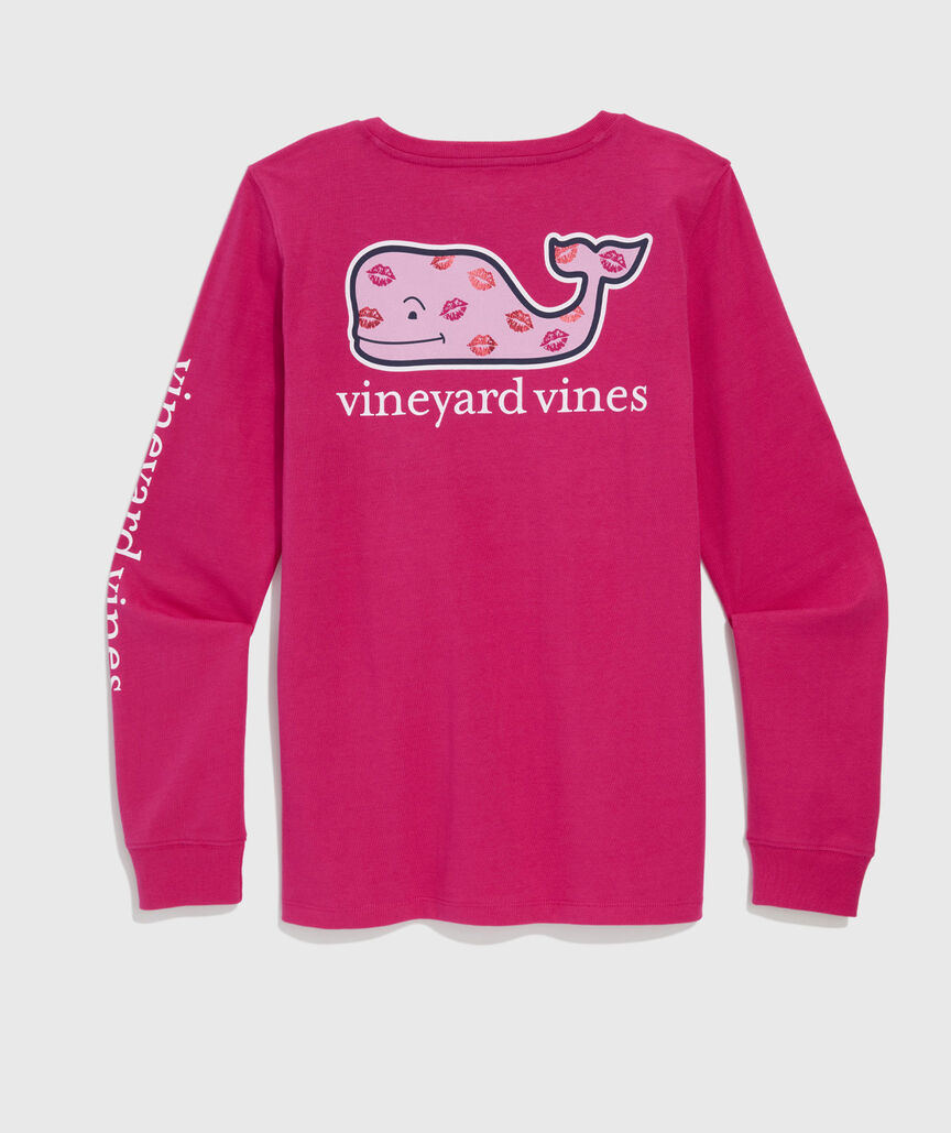 Women's Kissed All-Over Whale Long-Sleeve Pocket Tee