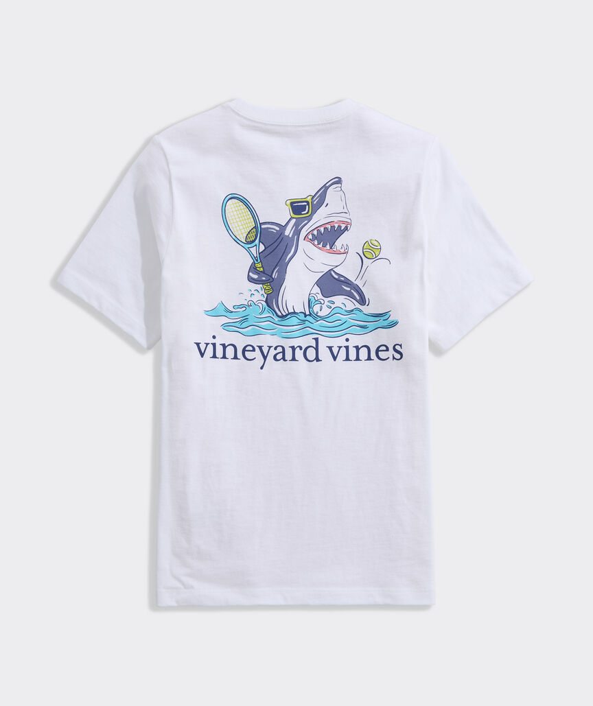 Boys' Shark Tennis Short-Sleeve Pocket Tee