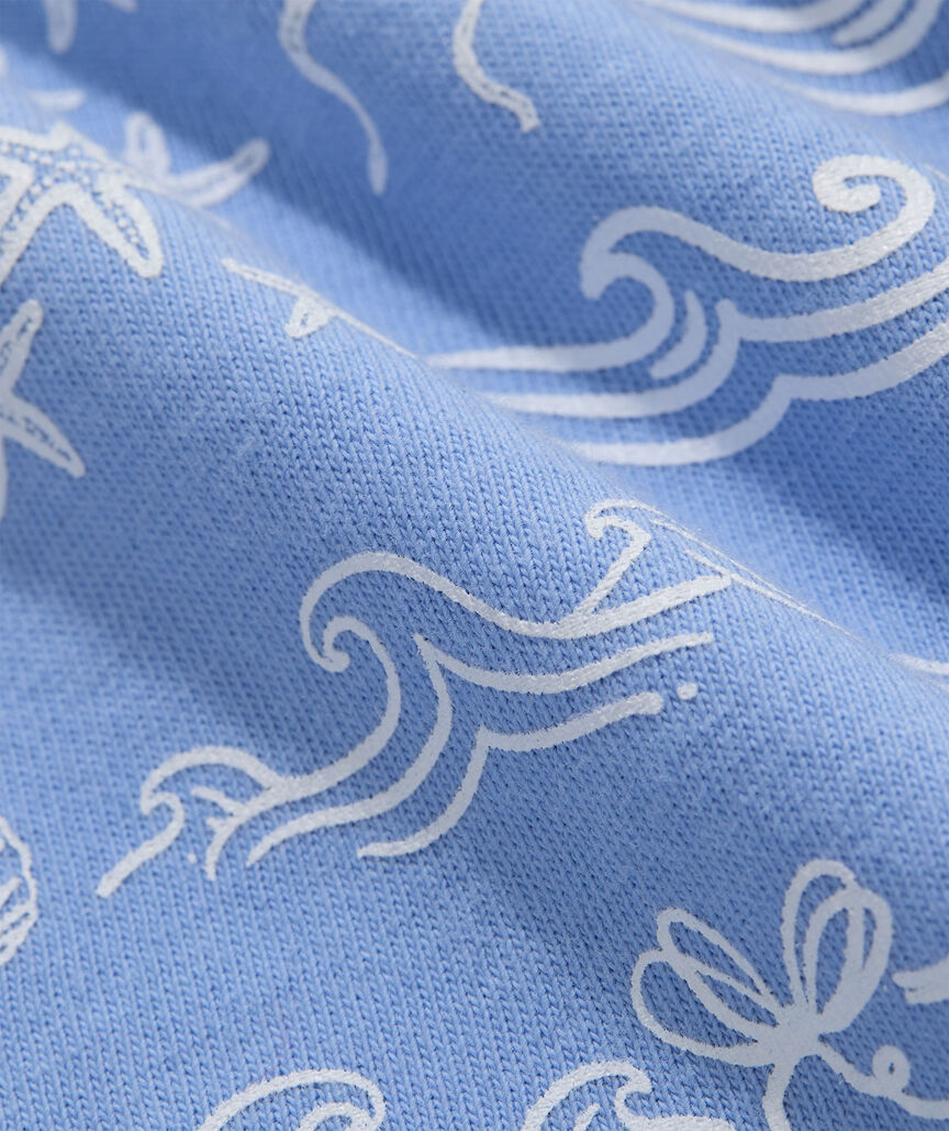 Women's Beach Icon US Flag Boxy Tee