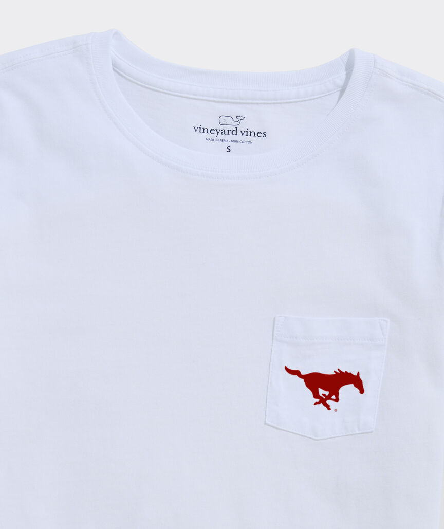SMU Women's Football Whale Short-Sleeve Pocket Tee