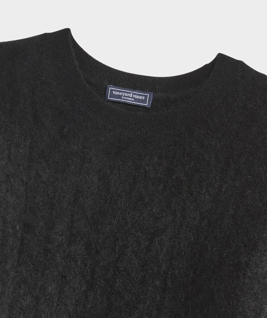 Brushed Cashmere Cable Short-Sleeve Sweater