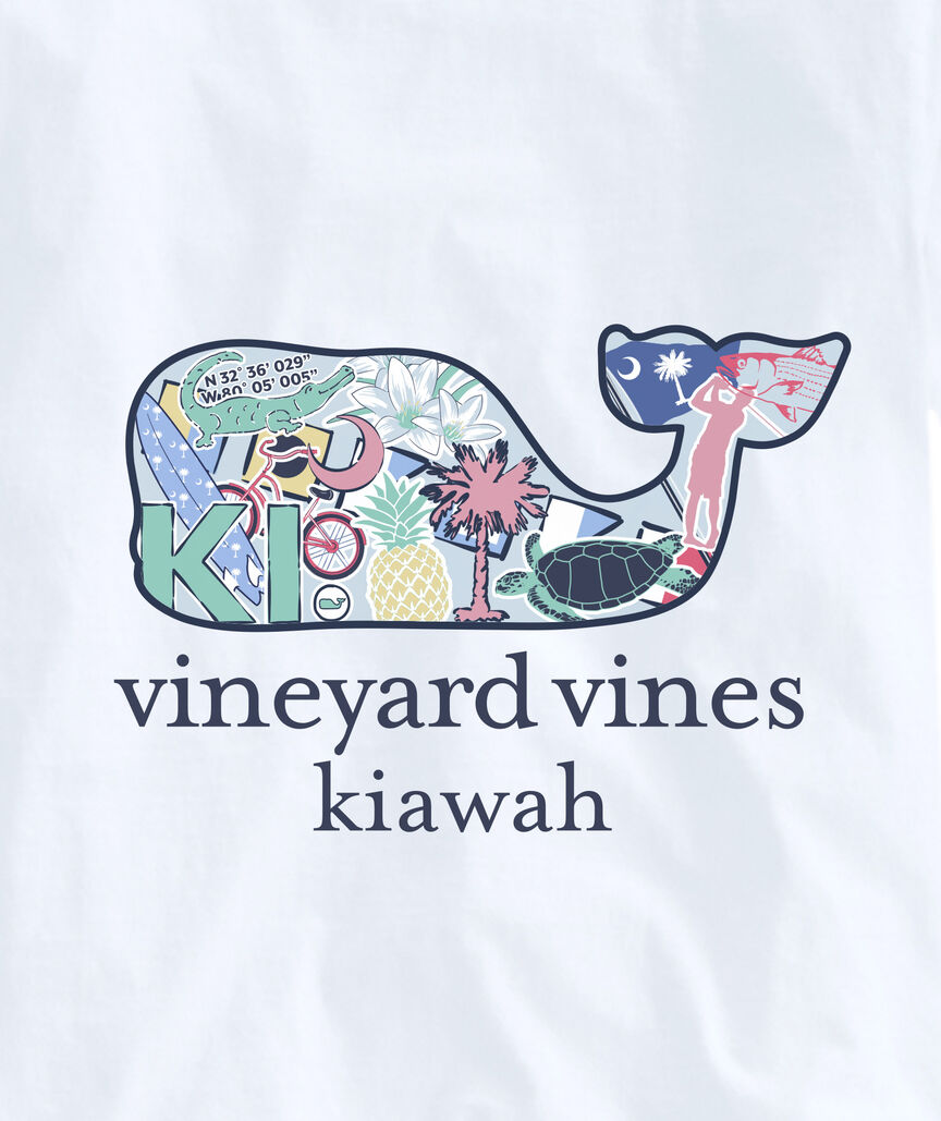 OUTLET Kiawah Sticker Whale Long-Sleeve Pocket Tee