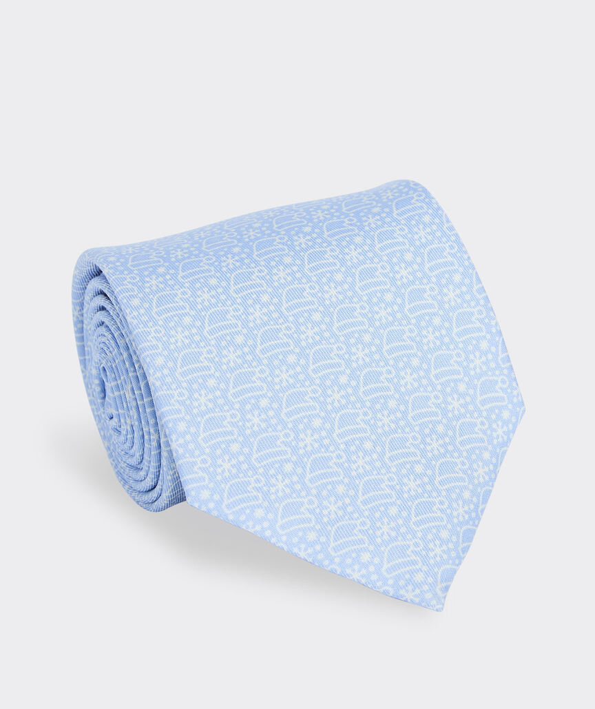 Snowflakes & Santa Hats Silk Tie