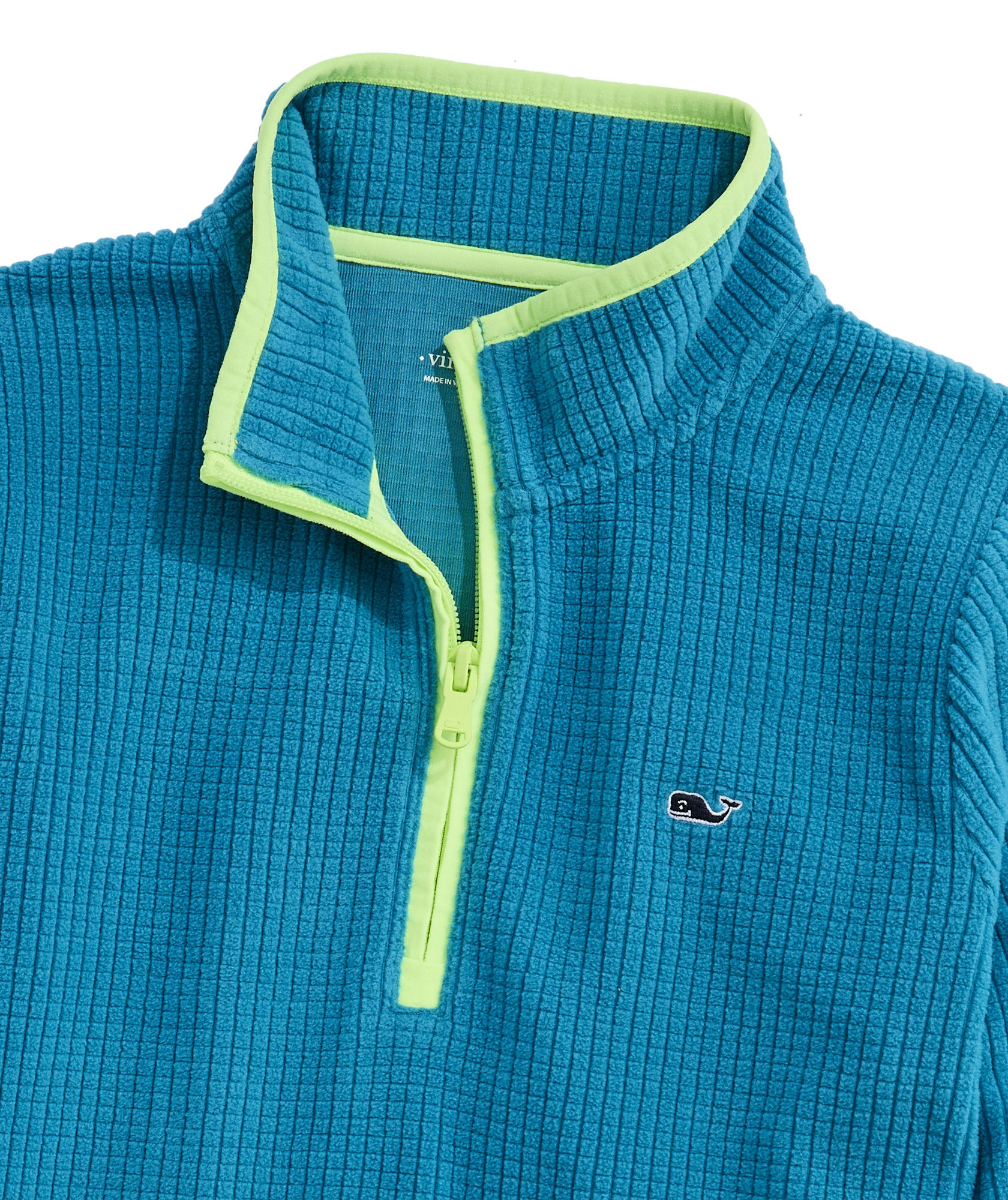 OUTLET Boys' Grid Fleece Quarter-Zip