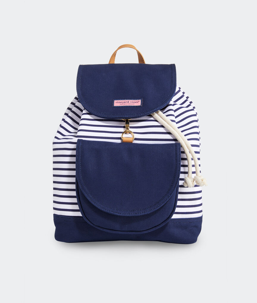 Simple Stripe Daypack Backpack