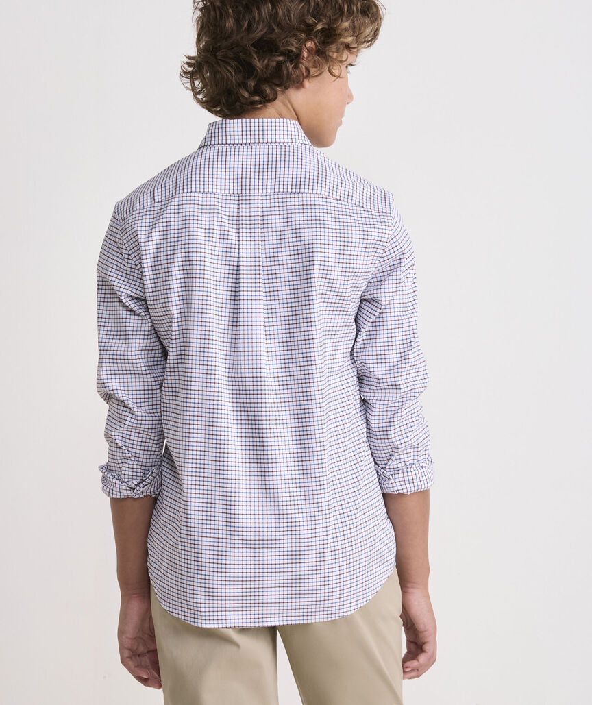 Boys' Performance Cotton Wauwinet Tattersall Shirt