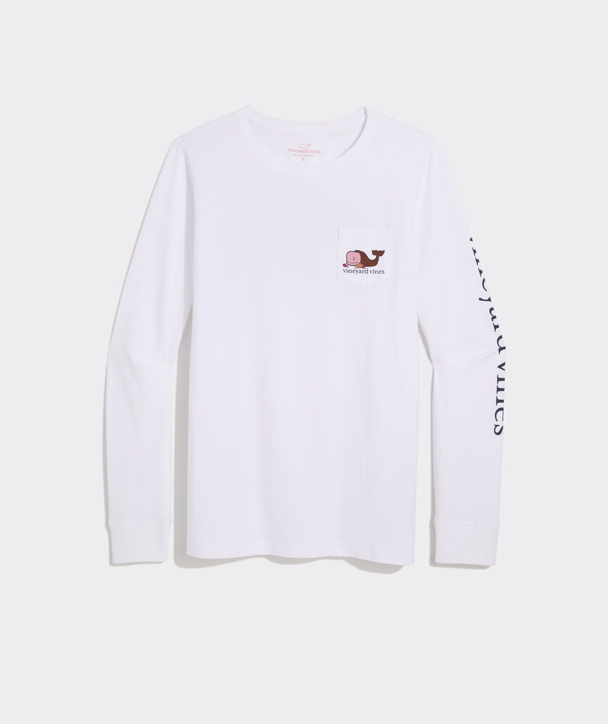 Women's Whale Cornucopia Long-Sleeve Pocket Tee
