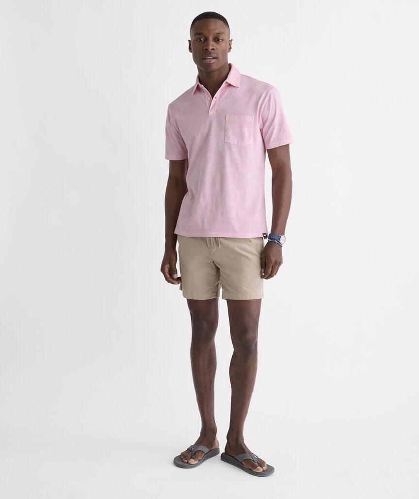 Surf Hibiscus Print Polo
