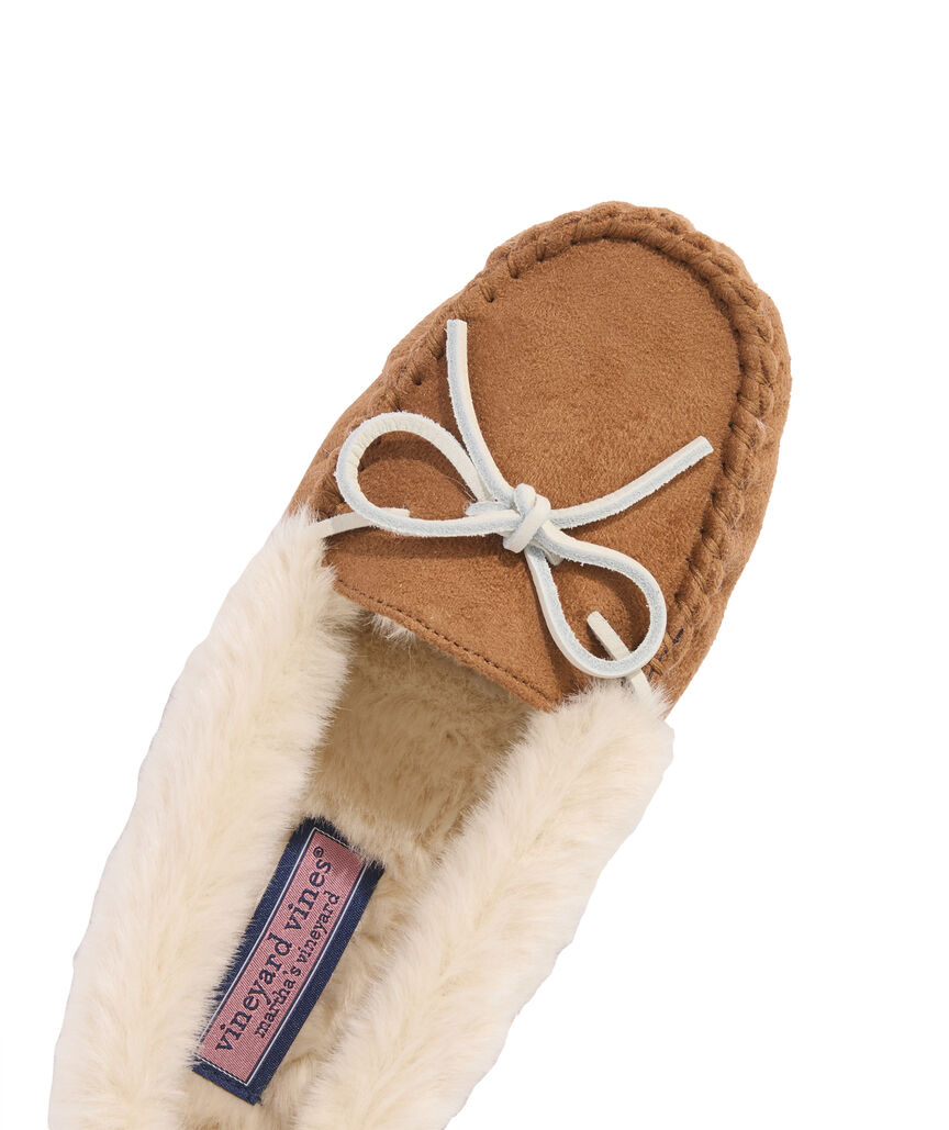 OUTLET Women's Faux Suede Shearling Slippers