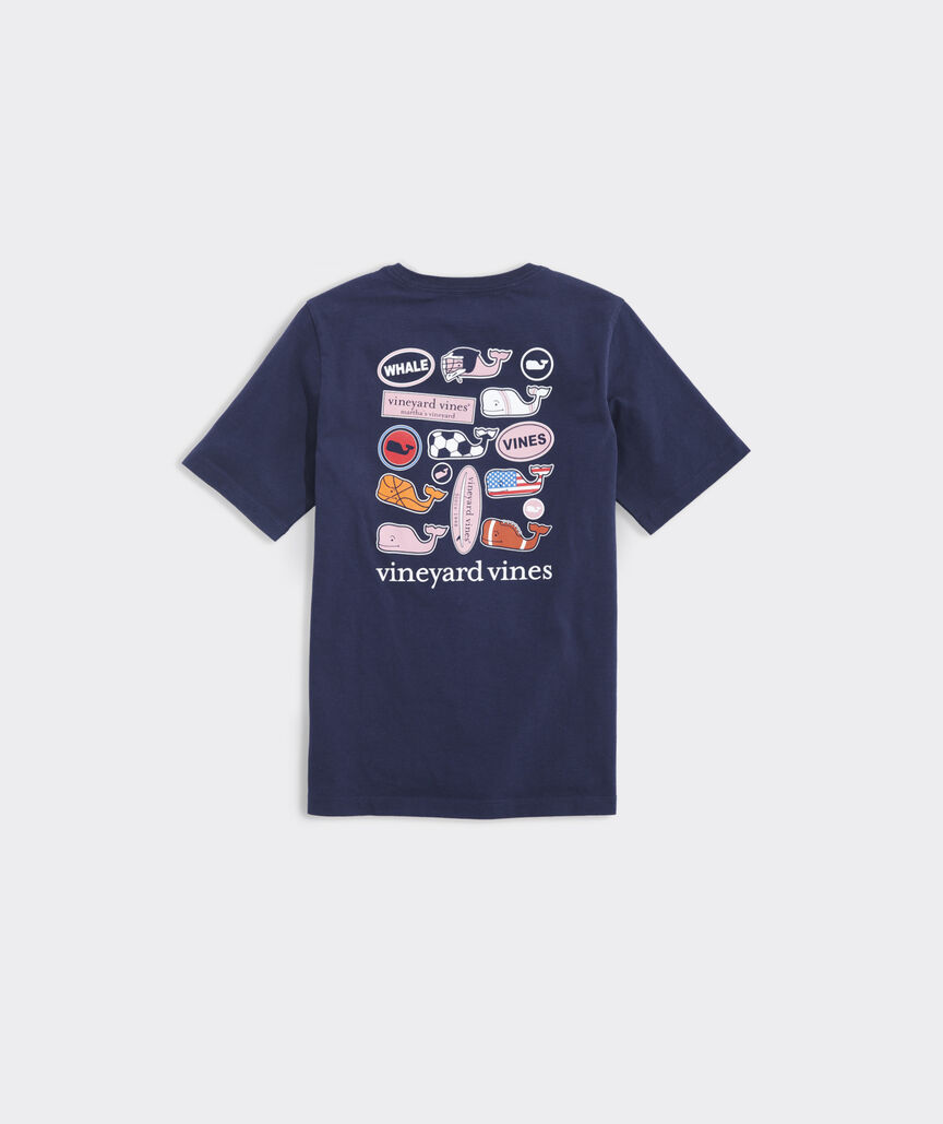 Boys' VV Stickers Short-Sleeve Pocket Tee