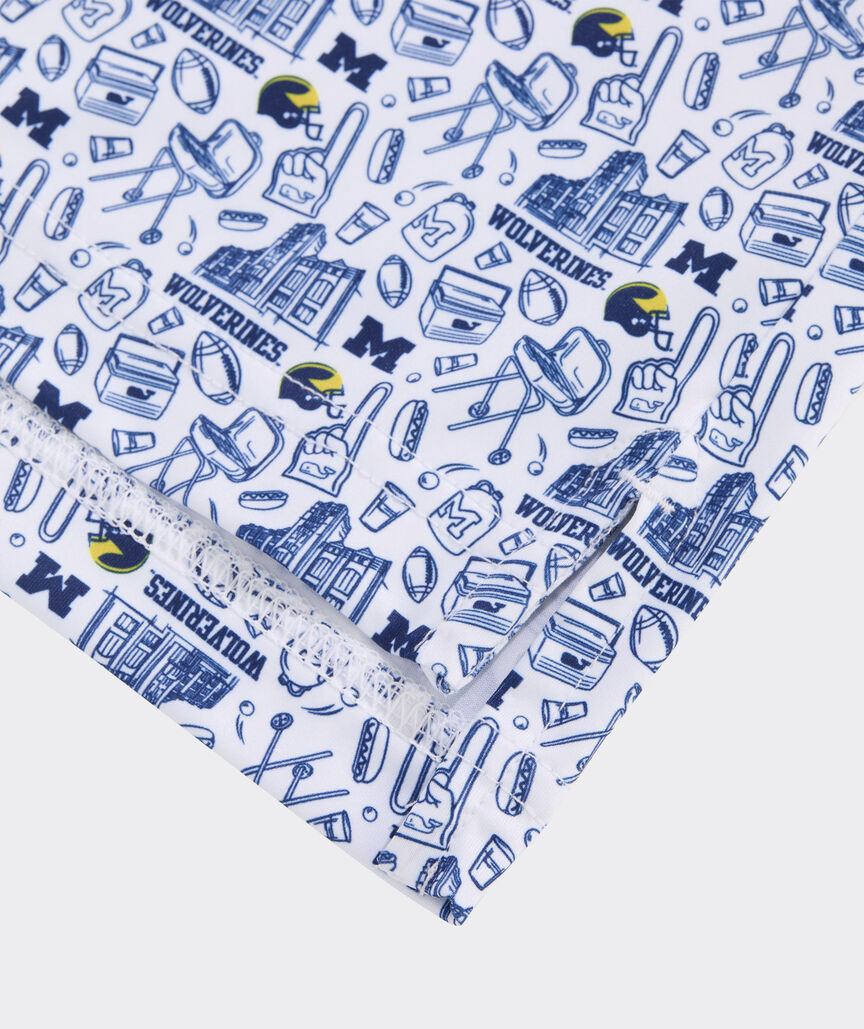 University of Michigan Men's Printed Sankaty Polo
