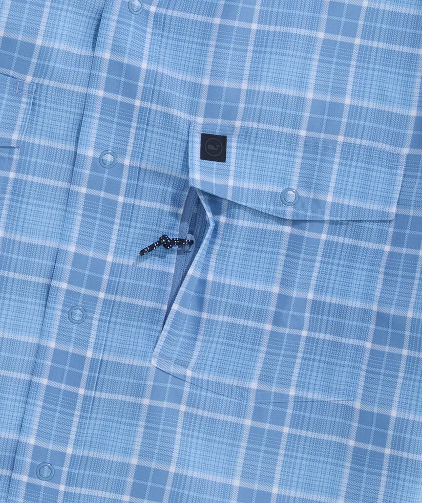 Performance Pigeon Key Plaid Short-Sleeve Harbor Shirt