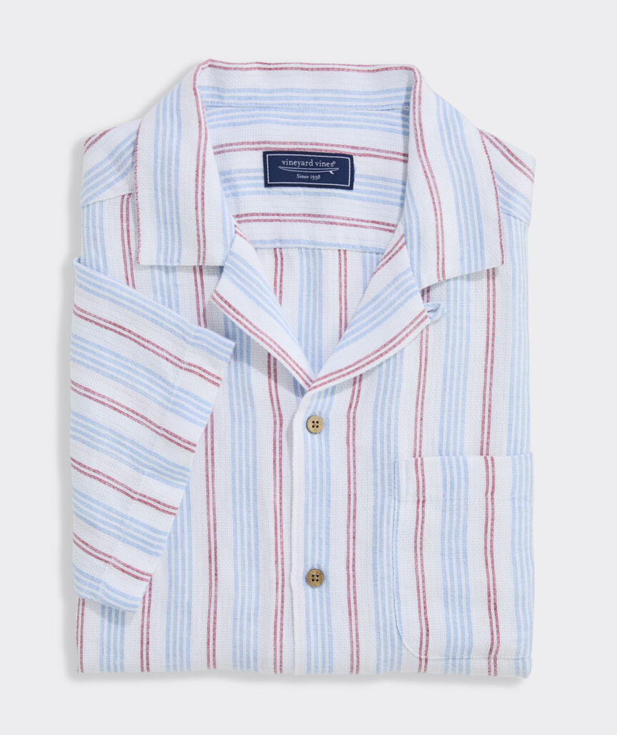 Linen Cotton Short-Sleeve Cabana Shirt