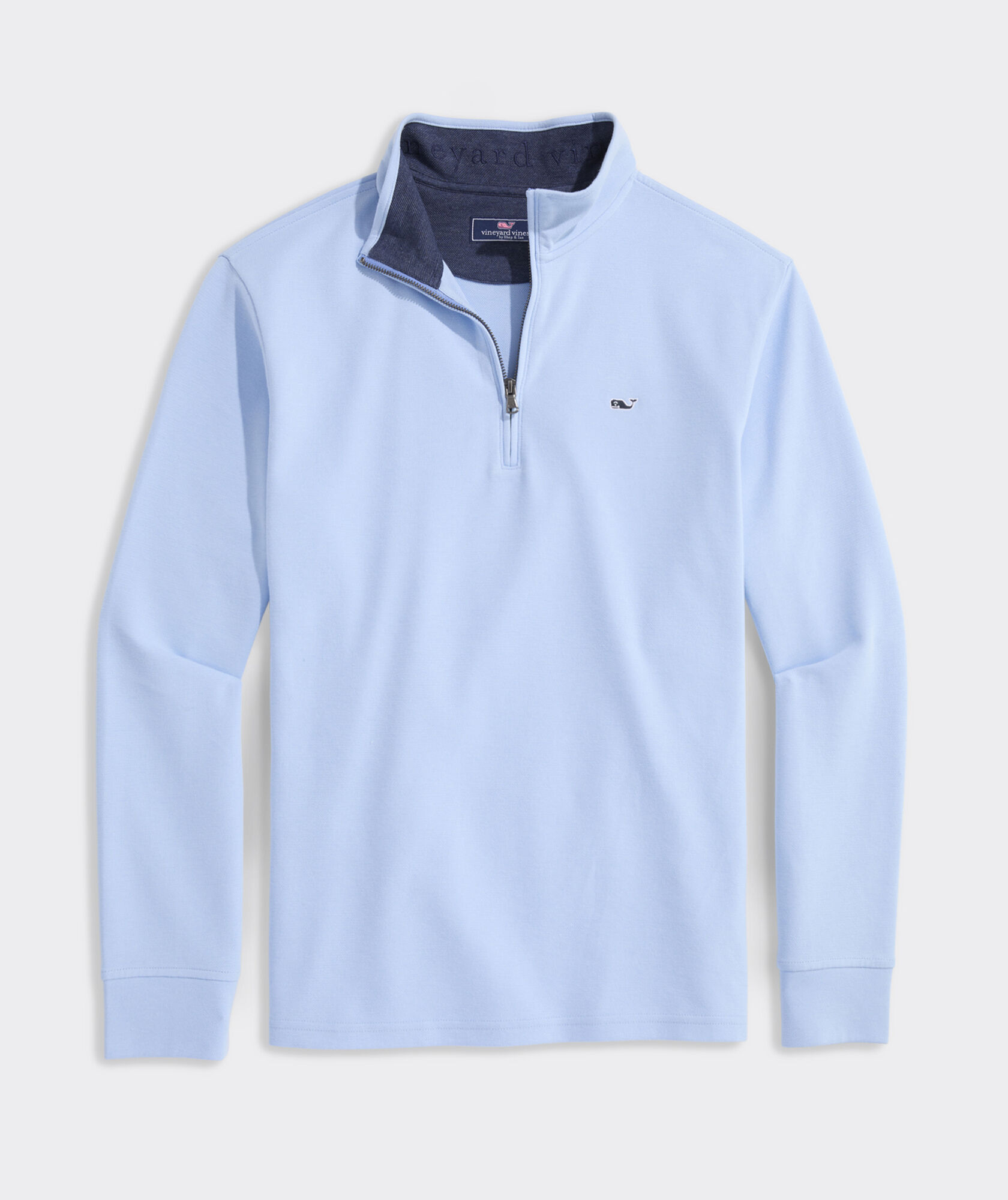 thumbnail image 2 of Vineyard Vines Breton Stripe Saltwater Quarter-Zip, Timber, Large 2 of 11