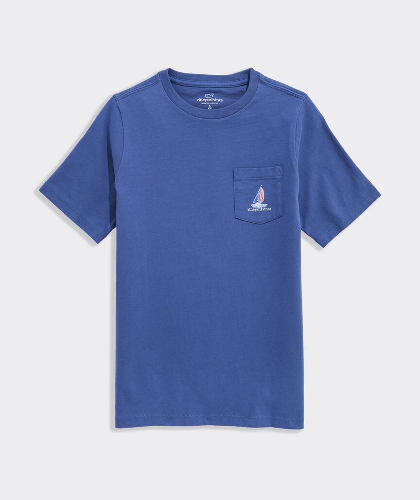 Boys' Painted Americana Sail Short-Sleeve Pocket Tee