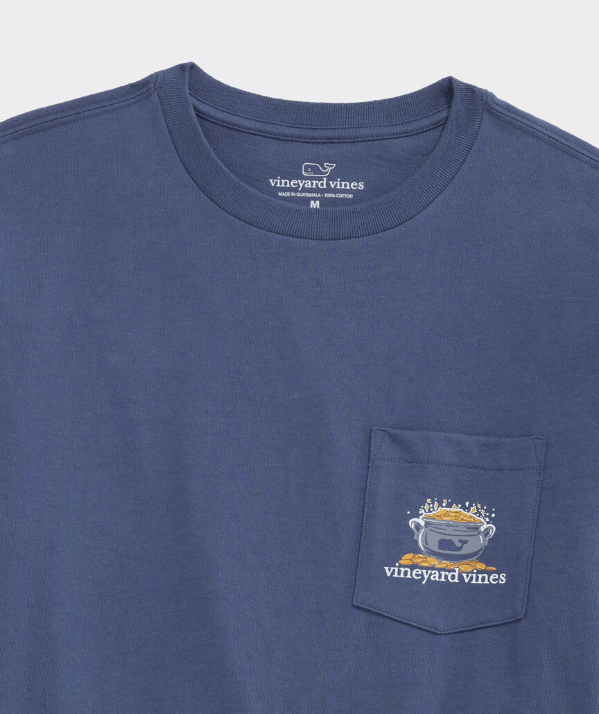 St. Patrick's Day Dog Long-Sleeve Pocket Tee