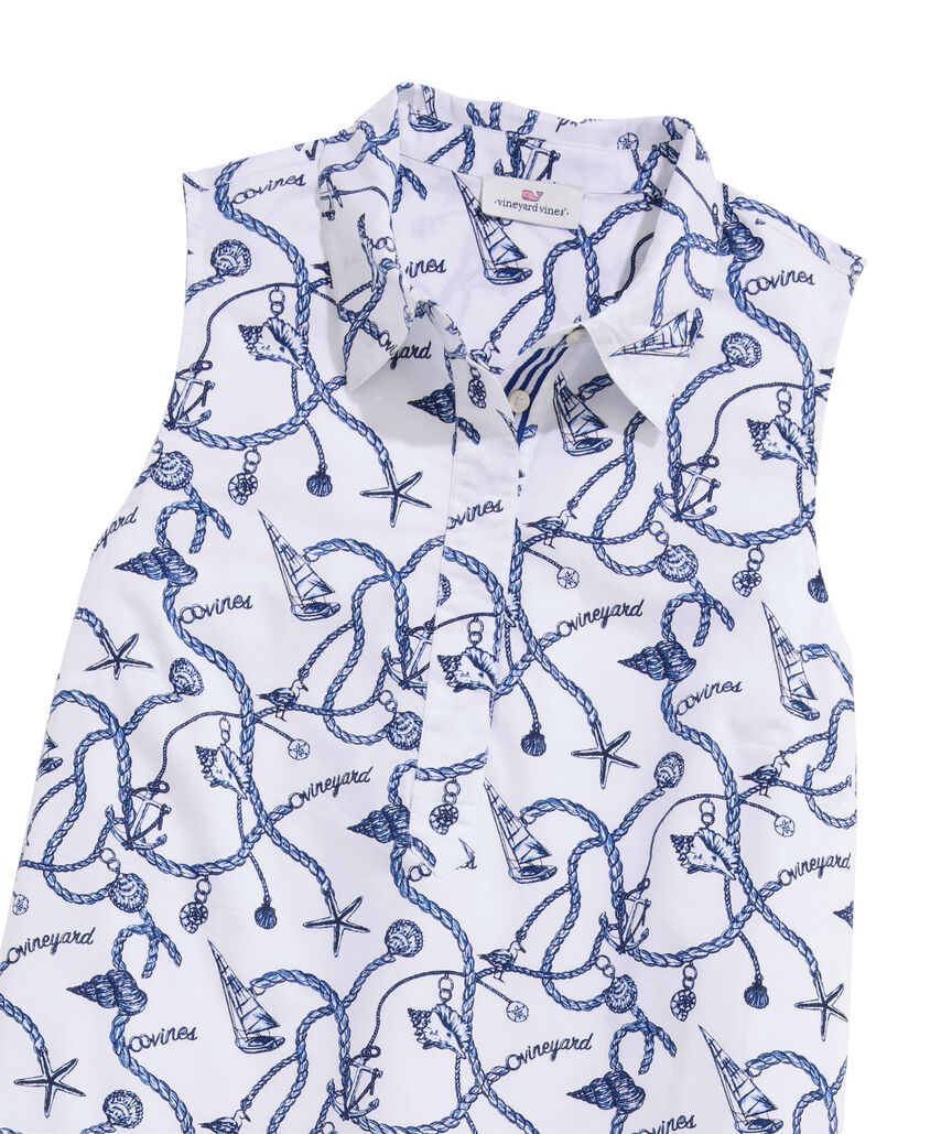 OUTLET Women's  Rope Toile Sleeveless Popover Dress