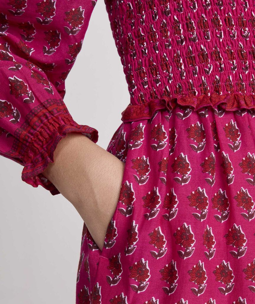 Girls' Lena Smocked Bow Dress