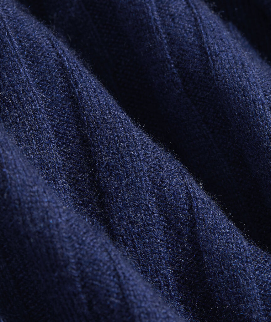 Ribbed Cashmere Wrap Poncho Sweater