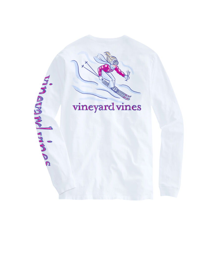 OUTLET Painted Skier Long-Sleeve Pocket Tee