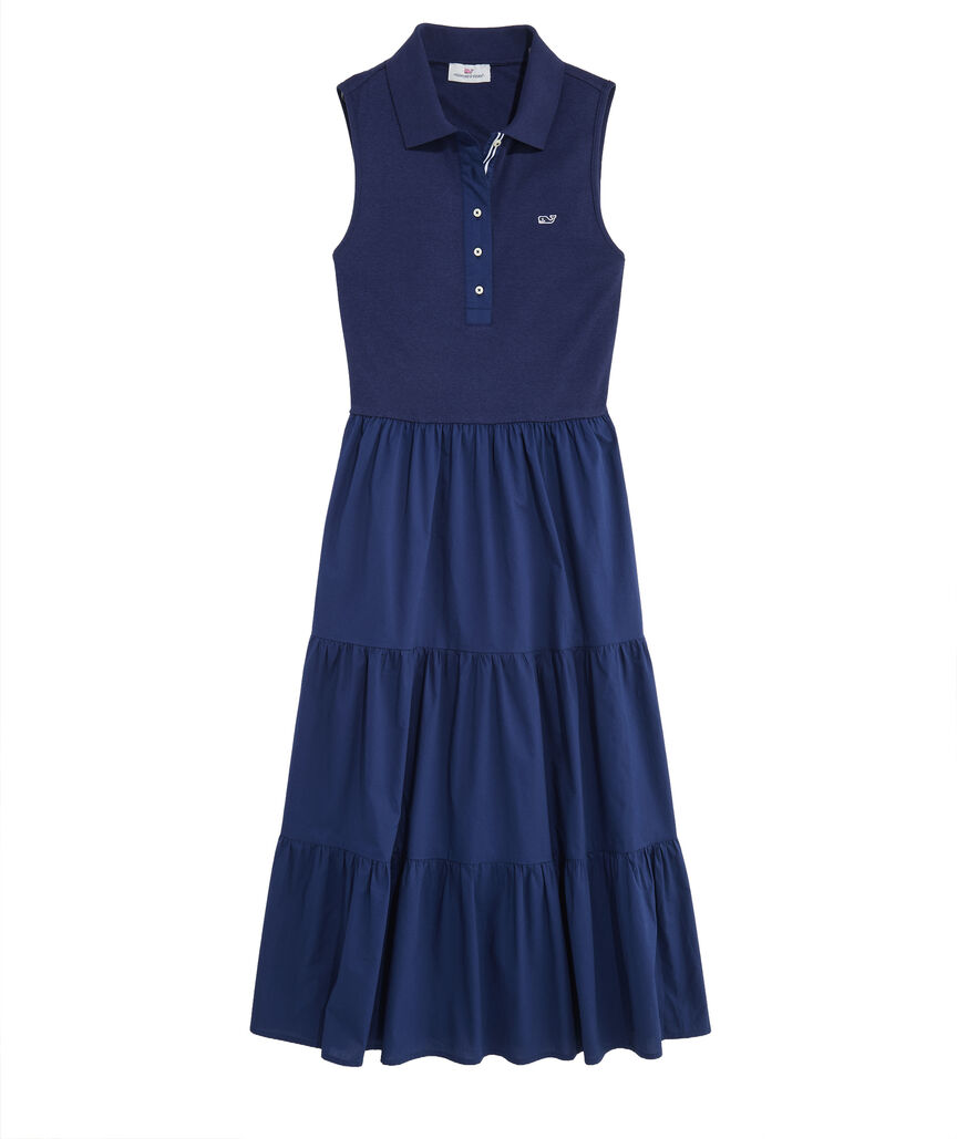 OUTLET Polo Mixed Media Midi Dress