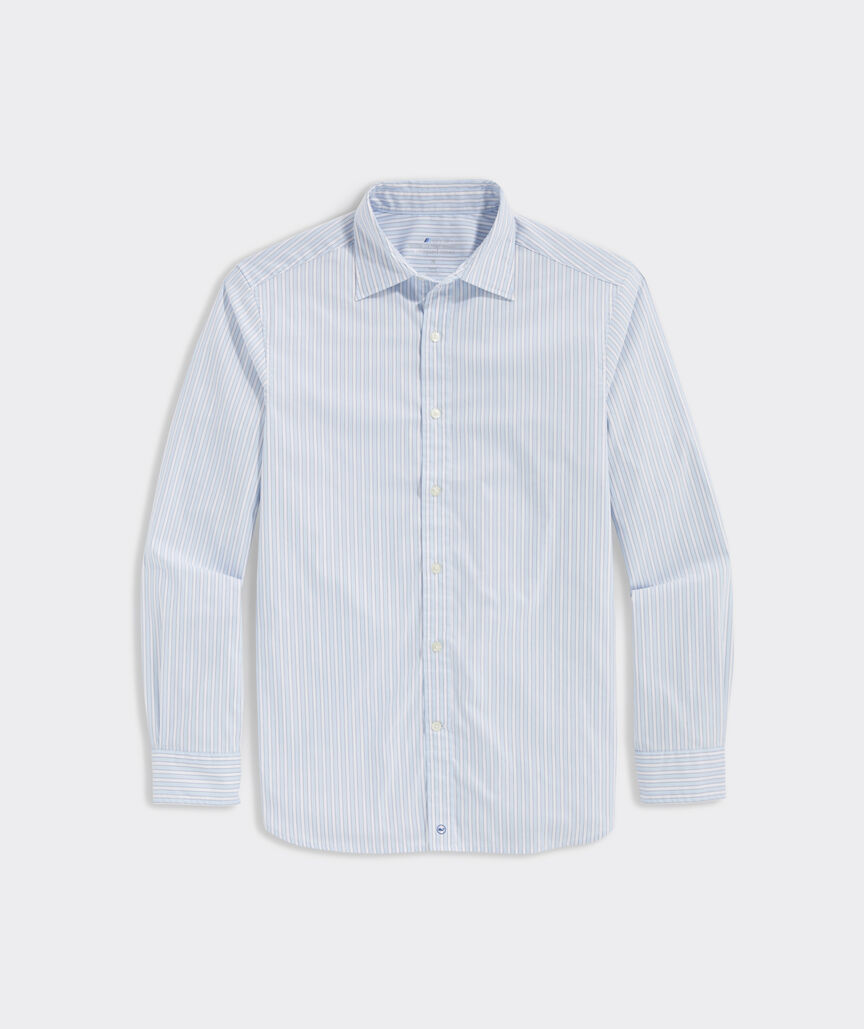 On-The-Go brrrº Stripe Spread Collar Shirt