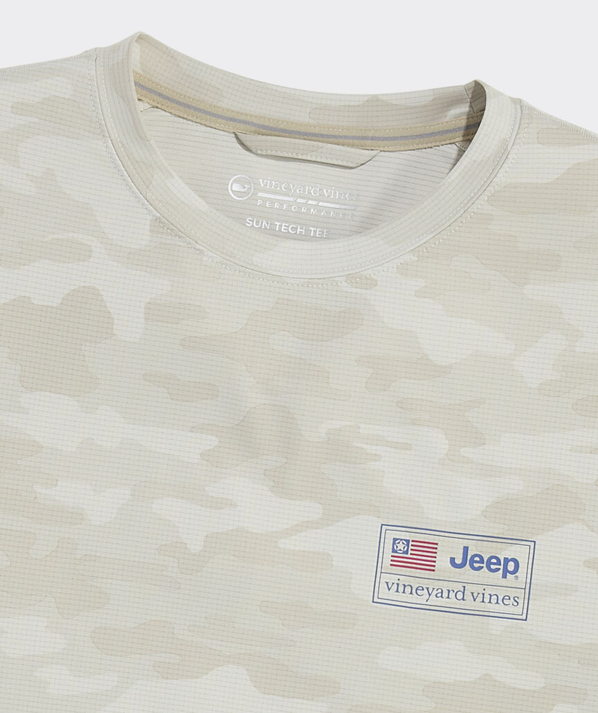 Jeep Collection USA Flag Sun Tech Short-Sleeve Tee