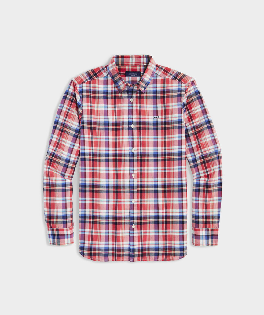 Cotton Madras Plaid Shirt
