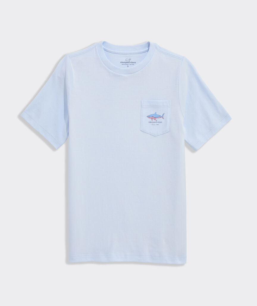 Boys' Flag Shark Short-Sleeve Pocket Tee