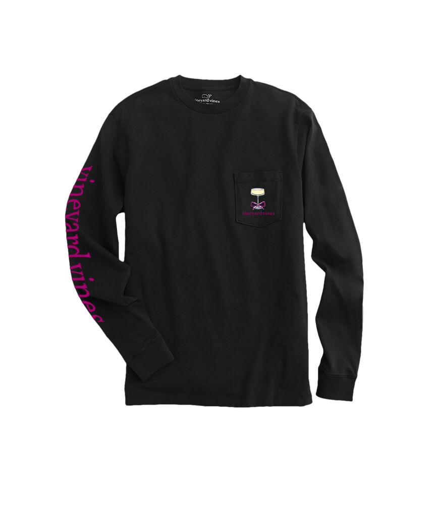 OUTLET New Year's Champagne Toast Long-Sleeve Pocket Tee