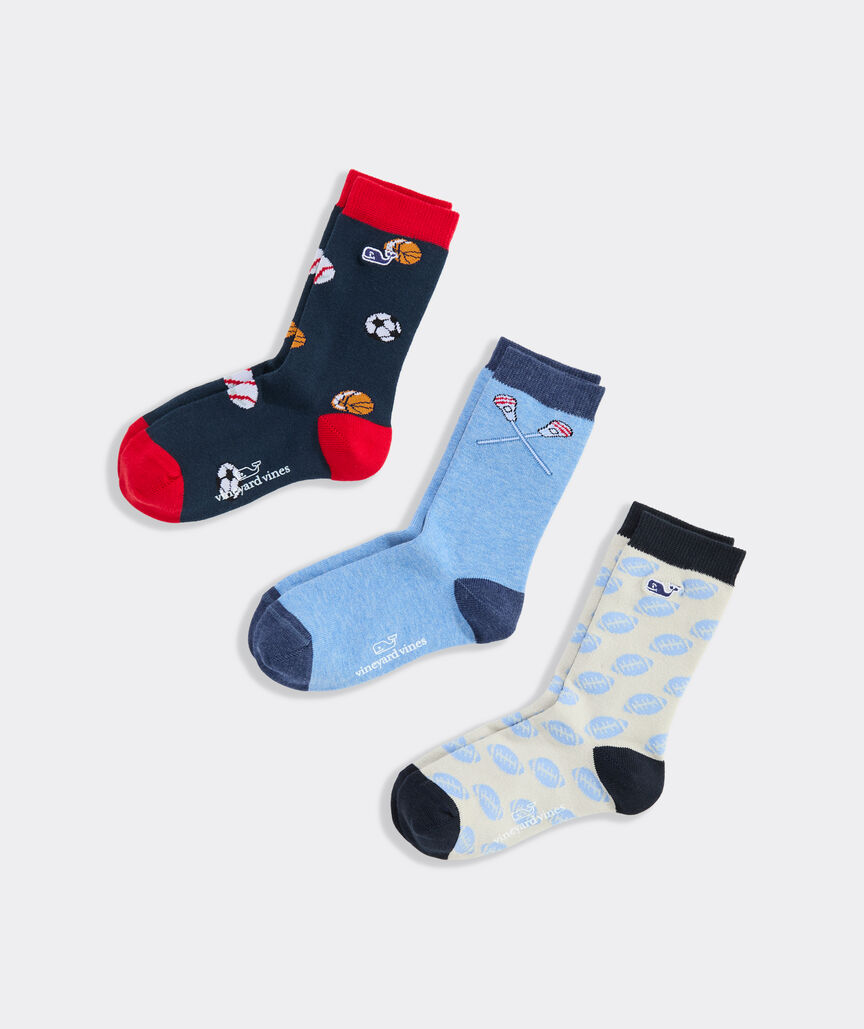 Boys' Multi Sports 3-Pack Socks