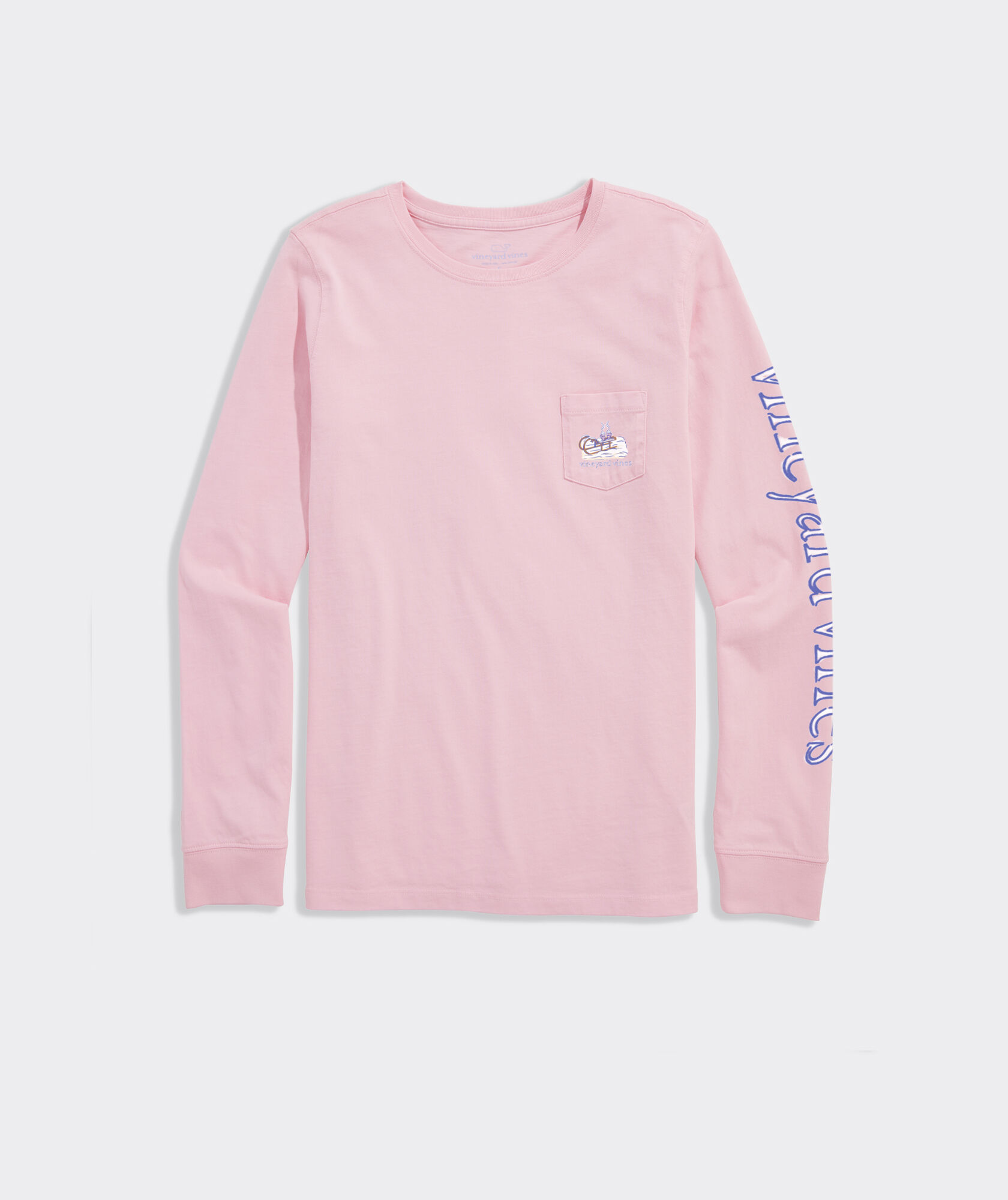 Women's Snow Beach Sled Dog Long-Sleeve Pocket Tee